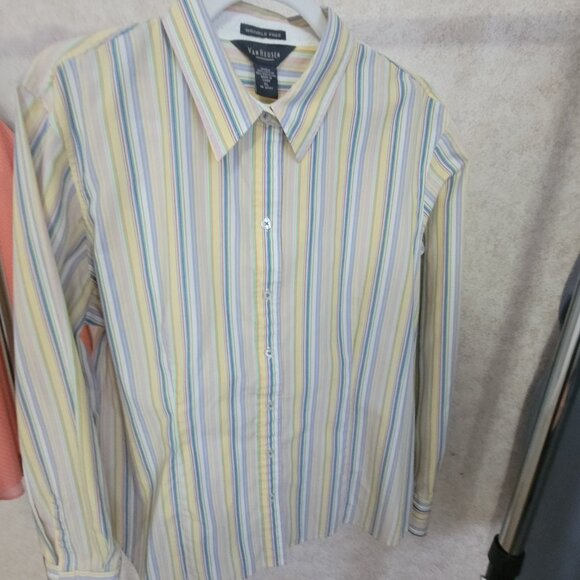 Van Heusen Striped Multi Color Womens Blouse Size XL - Picture 5 of 14